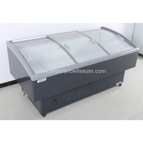 Commercial chicken and beef freezer display cabinet